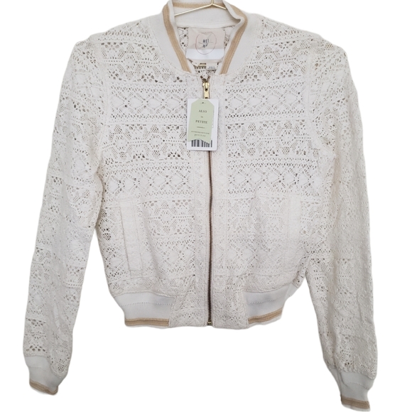 Anthropologie Hei Hei Cleo Lace Bomber Jacket XS - Picture 2 of 12